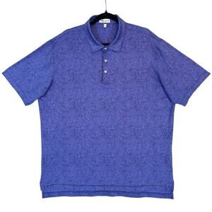 Peter Millar XL Mens Polo Shirt Jazz Greats Print Summer Comfort Dizzy‎ Miles